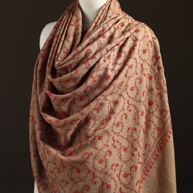 Kashmiri Sozni Heavy Hand Embroidered Pure Handwoven Merino Wool Shawl 24