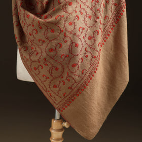 Kashmiri Sozni Heavy Hand Embroidered Pure Handwoven Merino Wool Shawl 24