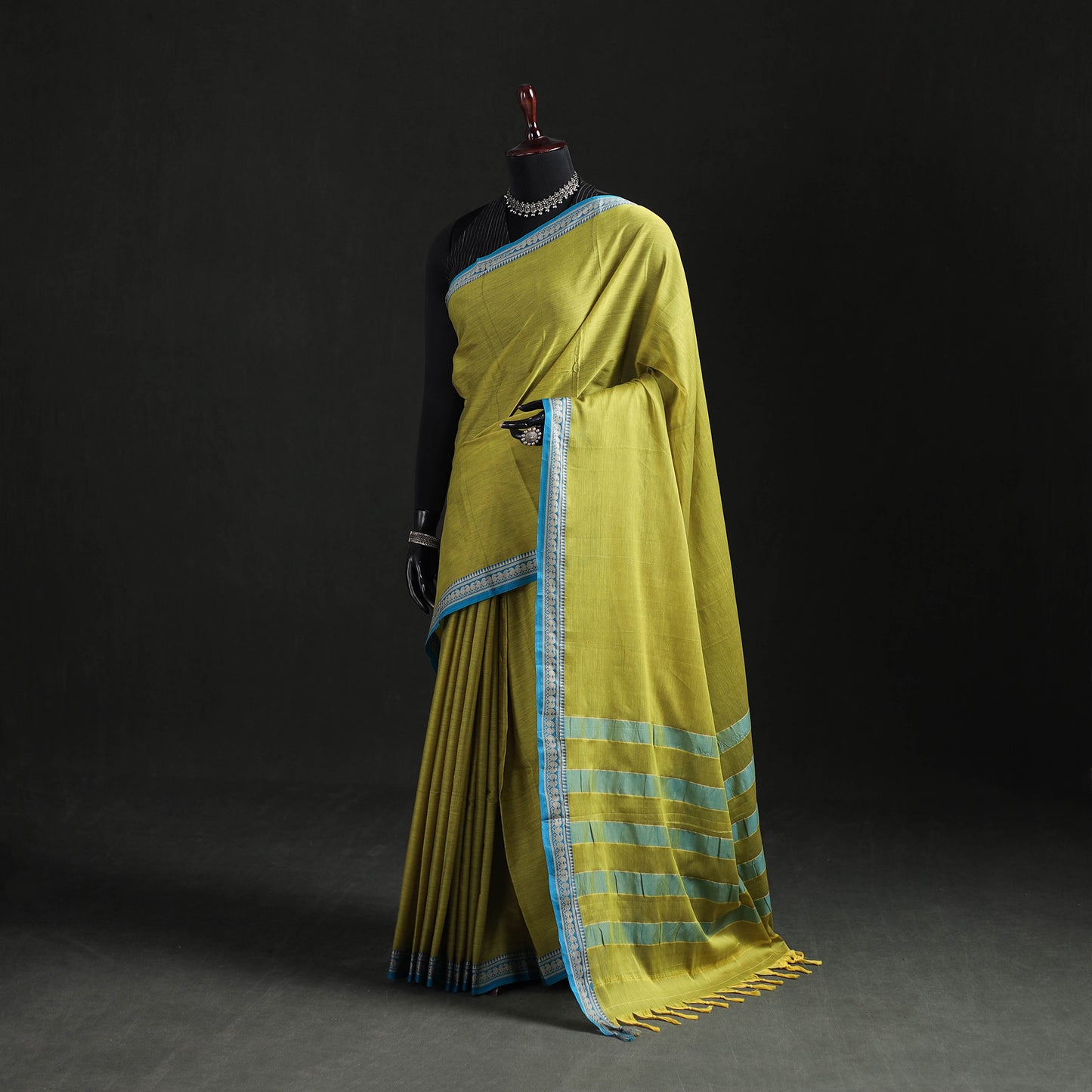 Dharwad Woven Mercerised Cotton Saree with Border 21