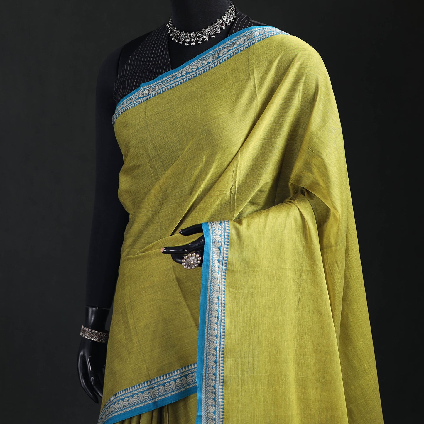 Dharwad Woven Mercerised Cotton Saree with Border 21