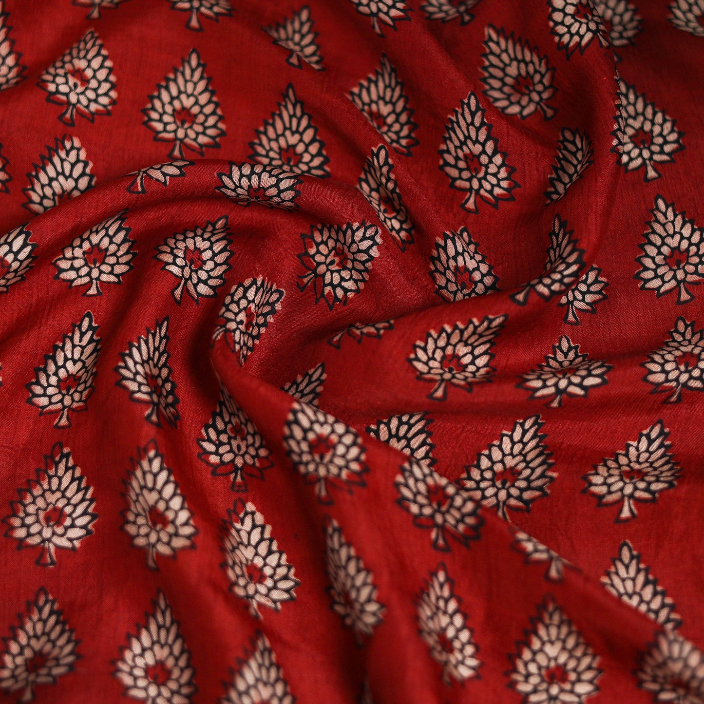 Bagh Hand Block Print Chanderi Silk Scarf 54