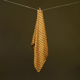 Yellow - Bagh Hand Block Print Modal Silk Scarf 51