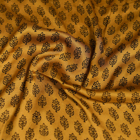 Yellow - Bagh Hand Block Print Modal Silk Scarf 51