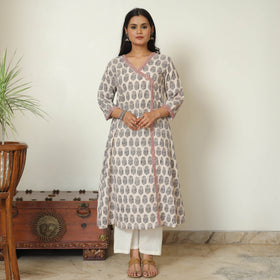 2024/140-1 251   Bagh Hand Block Printed Cotton A-Line Kurta 26 by ITOKRI CASUALS