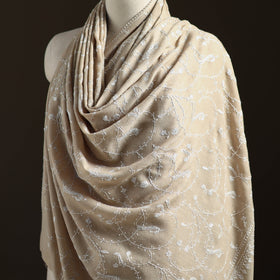 Kashmiri Sozni Heavy Hand Embroidered Pure Handwoven Merino Wool Shawl 27