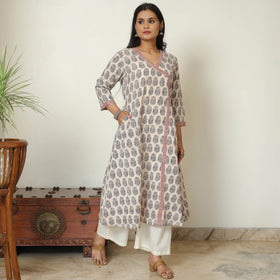 2024/140-1 251   Bagh Hand Block Printed Cotton A-Line Kurta 26 by ITOKRI CASUALS