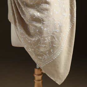 Kashmiri Sozni Heavy Hand Embroidered Pure Handwoven Merino Wool Shawl 27