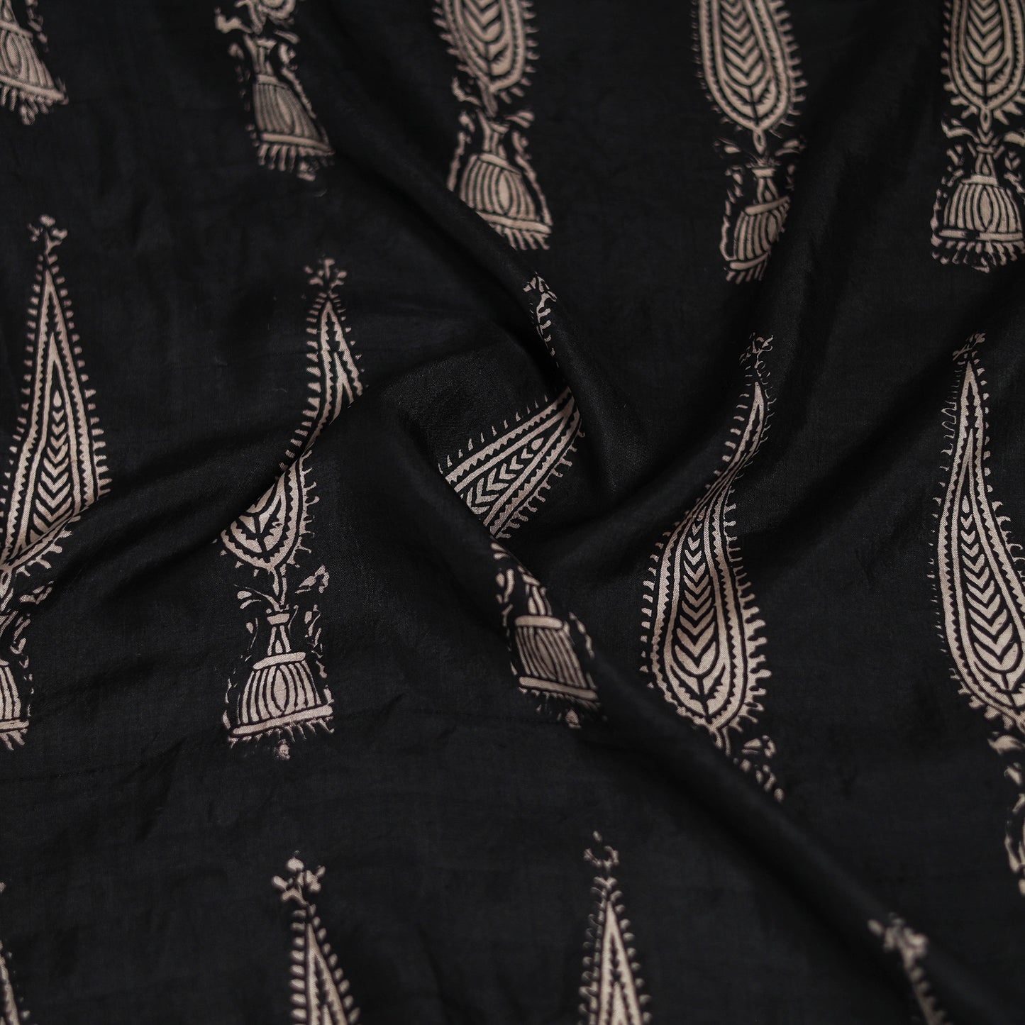 Bagh Hand Block Print Chanderi Silk Scarf 47