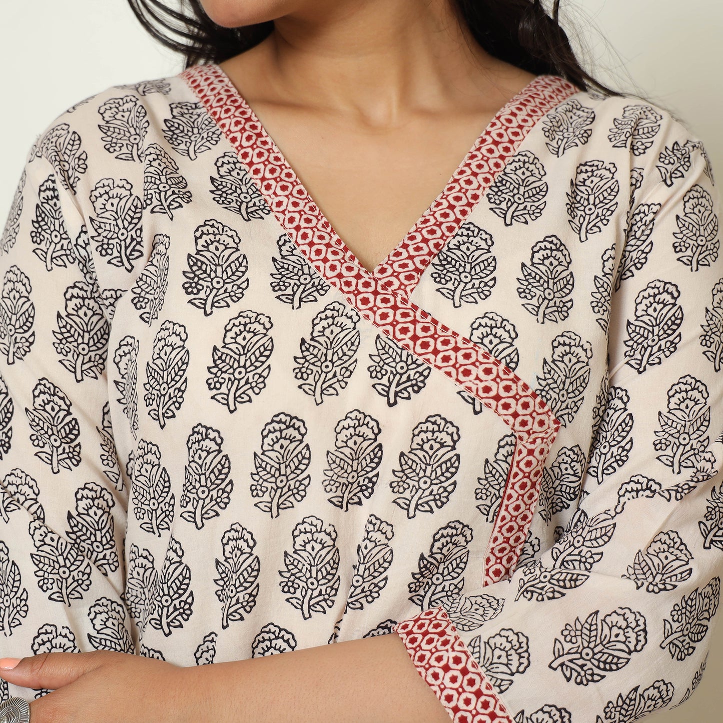 2024/140-1 251   Bagh Hand Block Printed Cotton A-Line Kurta 26 by ITOKRI CASUALS