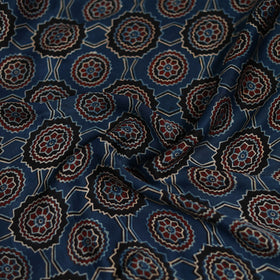 Ajrakh Hand Block Print Natural Dyed Modal Silk Scarf 46