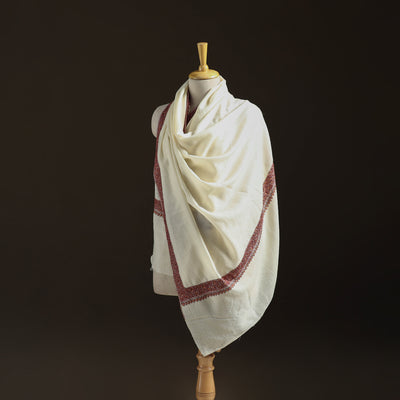 Kashmiri Sozni Hand Embroidered Pure Handwoven Merino Wool Shawl 01