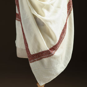 Kashmiri Sozni Hand Embroidered Pure Handwoven Merino Wool Shawl 01