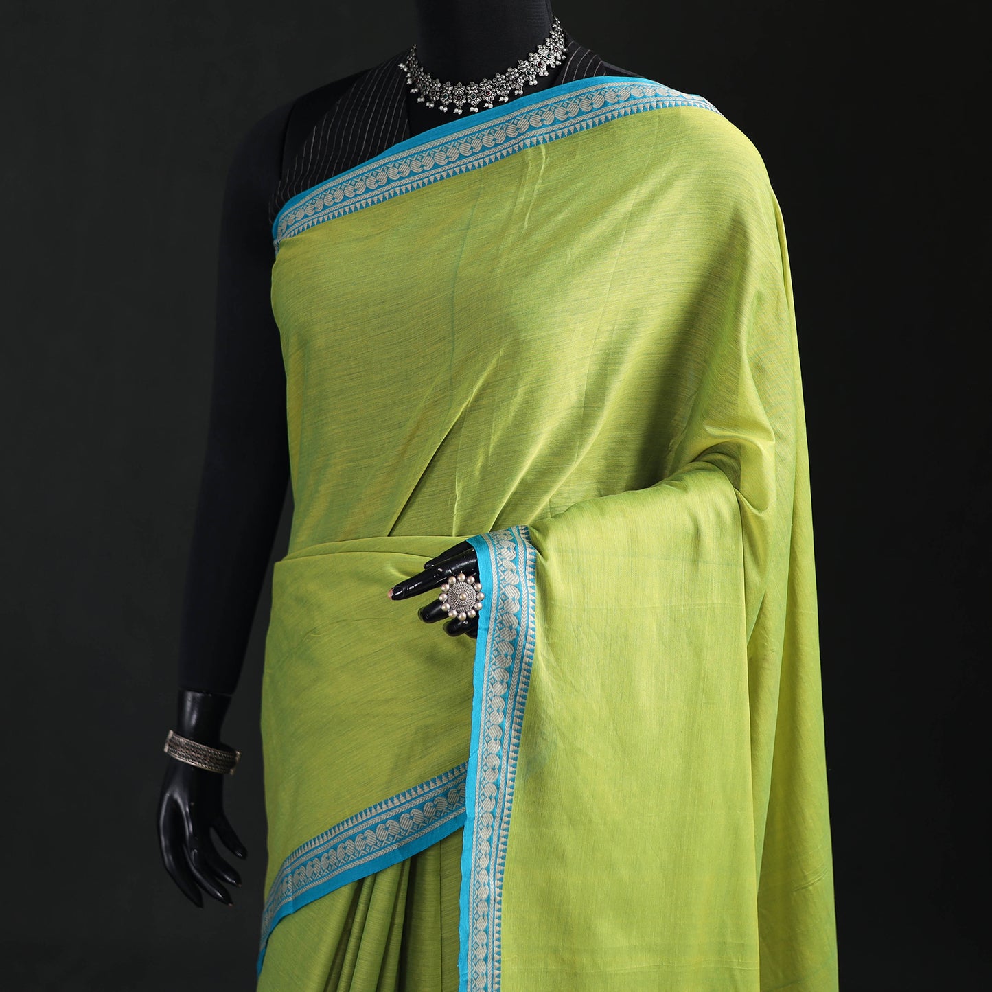 Dharwad Woven Mercerised Cotton Saree with Border 26
