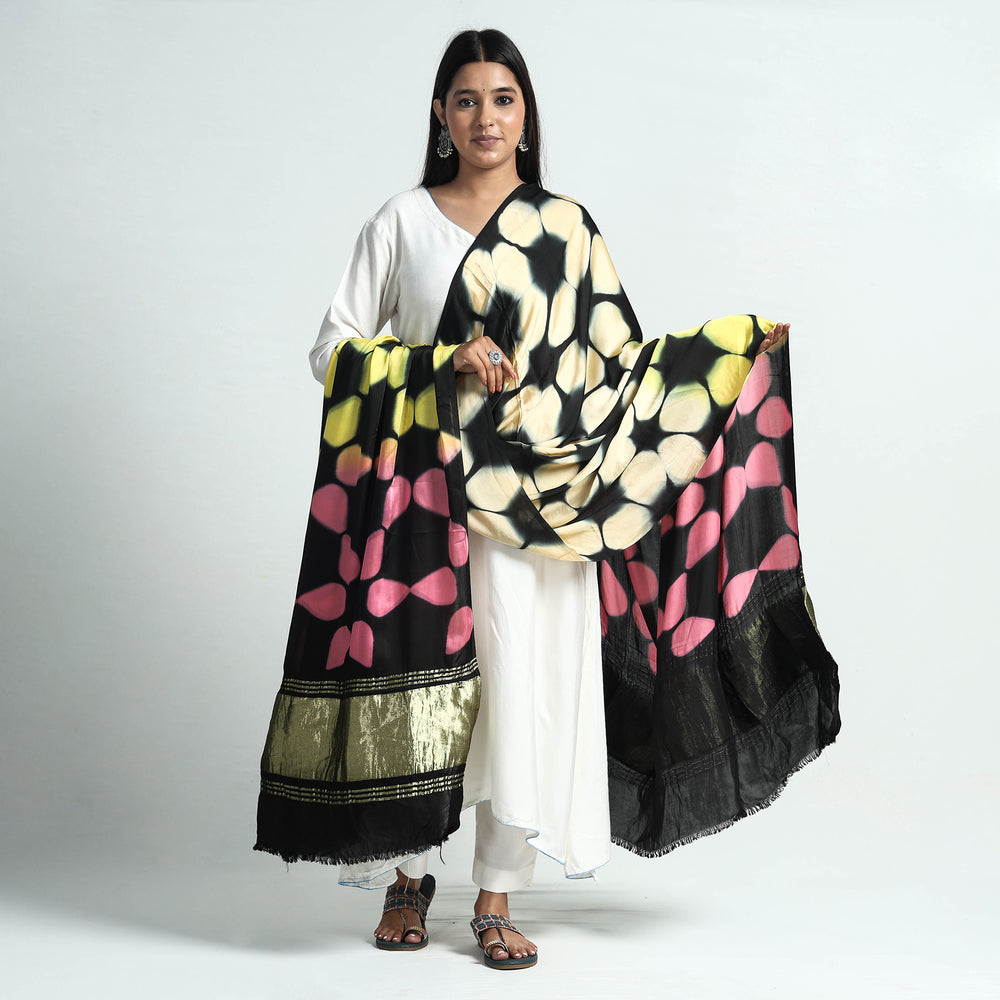 Shibori Silk Dupatta