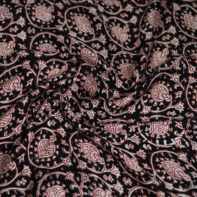 Black - Bagh Hand Block Print Modal Silk Scarf 42