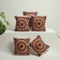 Multicolor - Aari Hand Embroidery Cushion Cover (Set of 5) 11