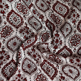 Maroon - Bagh Hand Block Print Modal Silk Scarf 40