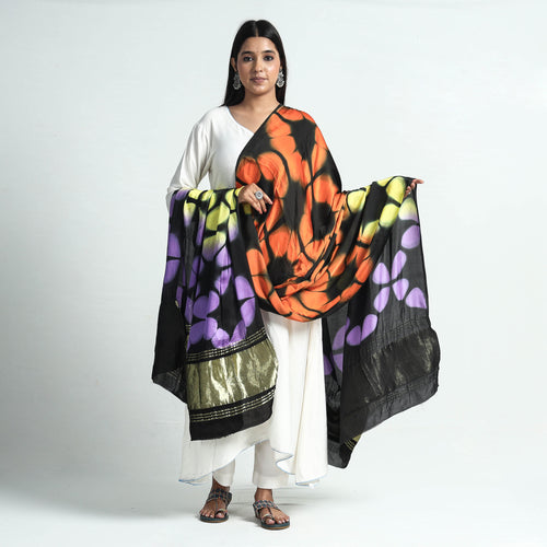 Shibori Silk Dupatta