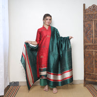 Bhagalpuri Handloom Tussar Silk Suit Set 07