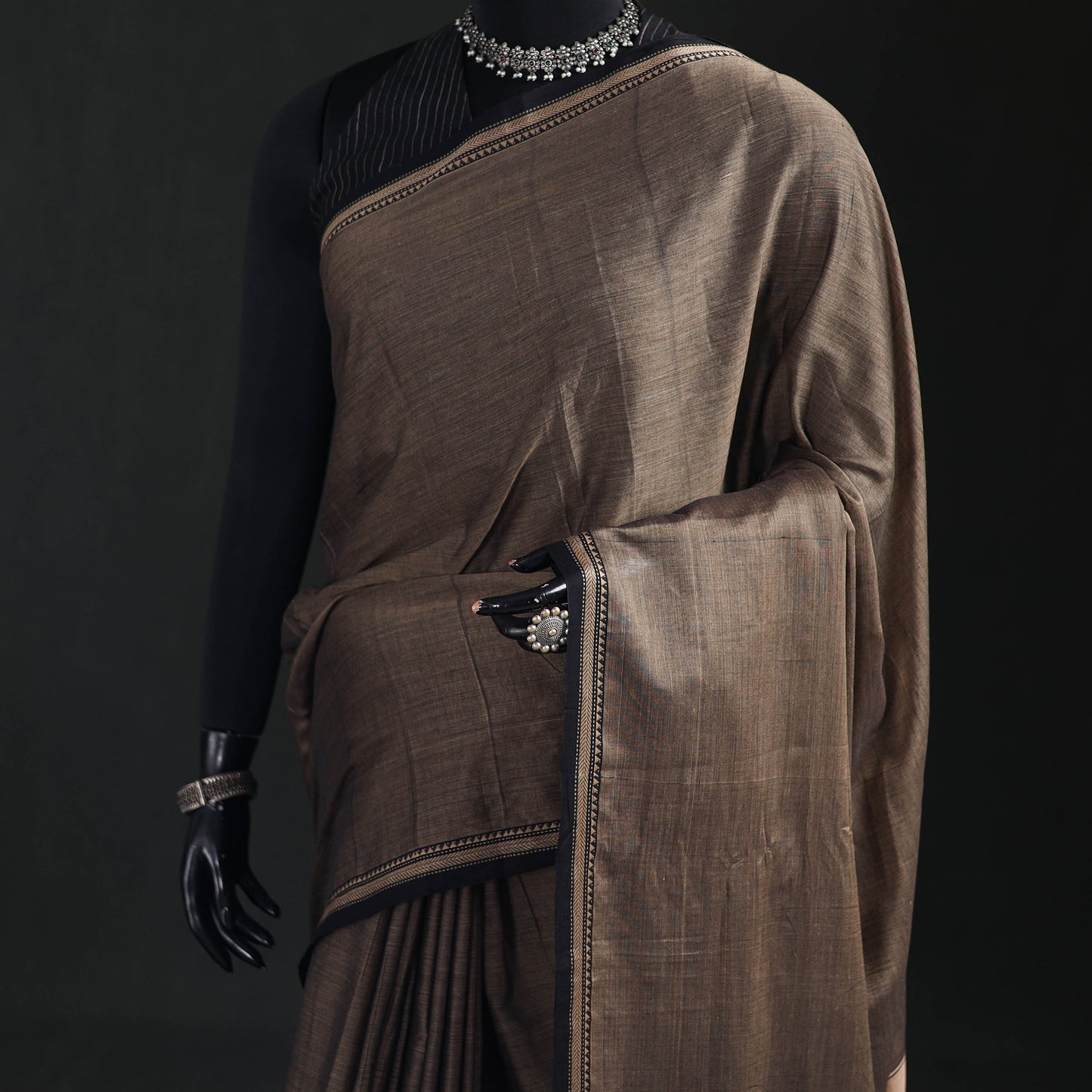 Dharwad Woven Mercerised Cotton Saree with Border 28