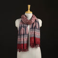 Handwoven Merino Wool Natural Dyed Bagh Hand Block Print Stole 02