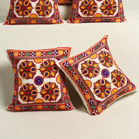 Multicolor - Kutch Aari Hand Embroidery Cushion Cover (Set of 5) 02