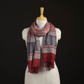 Handwoven Merino Wool Natural Dyed Bagh Hand Block Print Stole 05