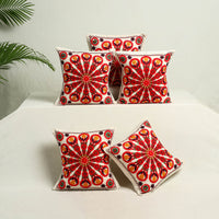 Red - Kutch Aari Hand Embroidery Cushion Cover (Set of 5) 04