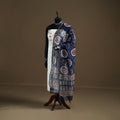 Blue - Indigo Bagru Hand Block Print Natural Dyed Kota Doria Cotton Dupatta 31
