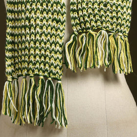 Green - kumaun hand knitted woollen muffler cap 52