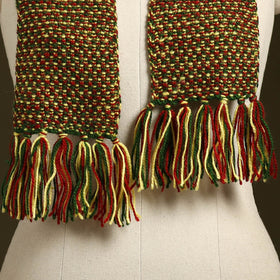 Multicolor - kumaun hand knitted woollen muffler cap 53