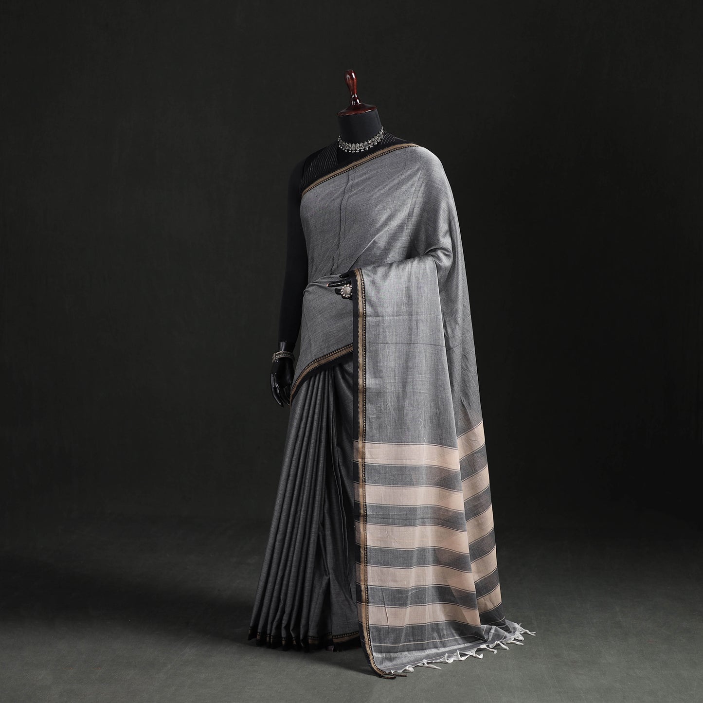 Dharwad Woven Mercerised Cotton Saree with Border 30