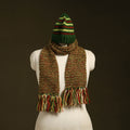 Multicolor - kumaun hand knitted woollen muffler cap 53