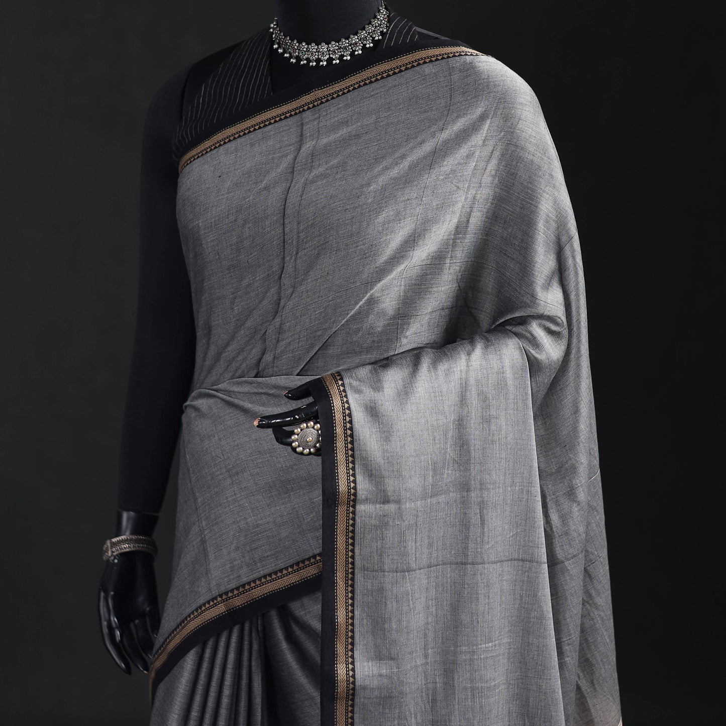 Dharwad Woven Mercerised Cotton Saree with Border 30