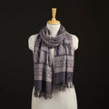 Handwoven Merino Wool Natural Dyed Bagh Hand Block Print Stole 14