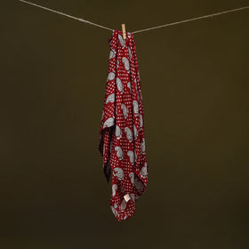 Red - Bagh Hand Block Print Modal Silk Scarf 29