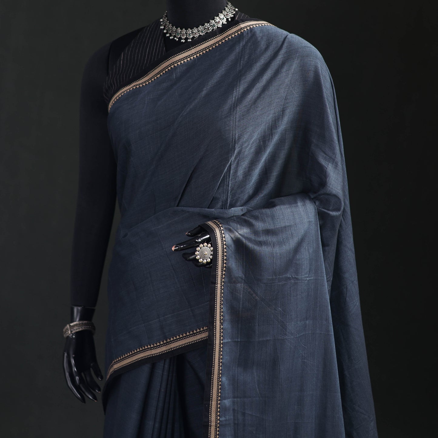 Dharwad Woven Mercerised Cotton Saree with Border 31