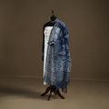 Blue - Indigo Bagru Hand Block Print Natural Dyed Kota Doria Cotton Dupatta 34