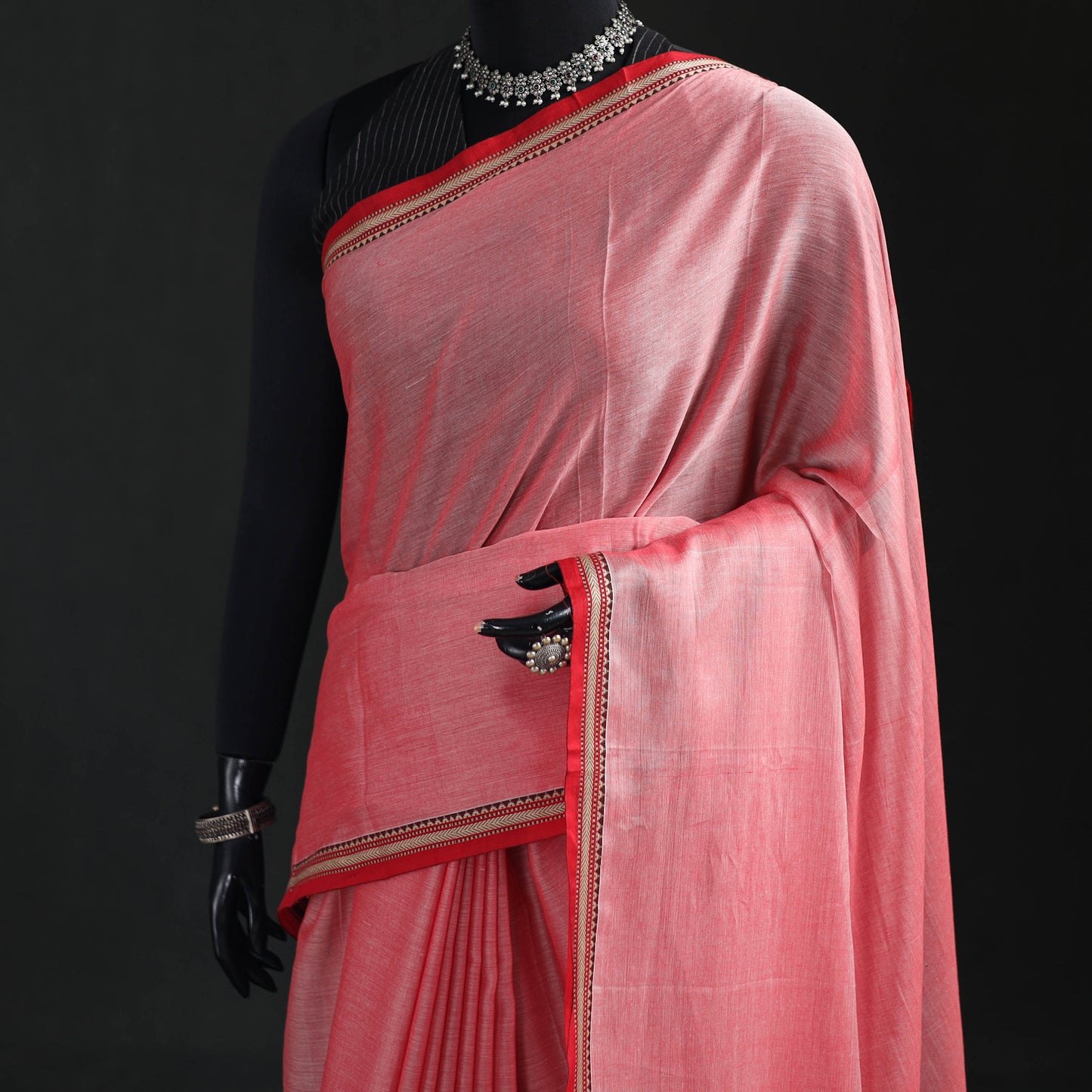 Dharwad Woven Mercerised Cotton Saree with Border 32