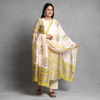 Sanganeri Kurta with Palazzo & Dupatta Set
