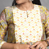 Sanganeri Kurta with Palazzo & Dupatta Set
