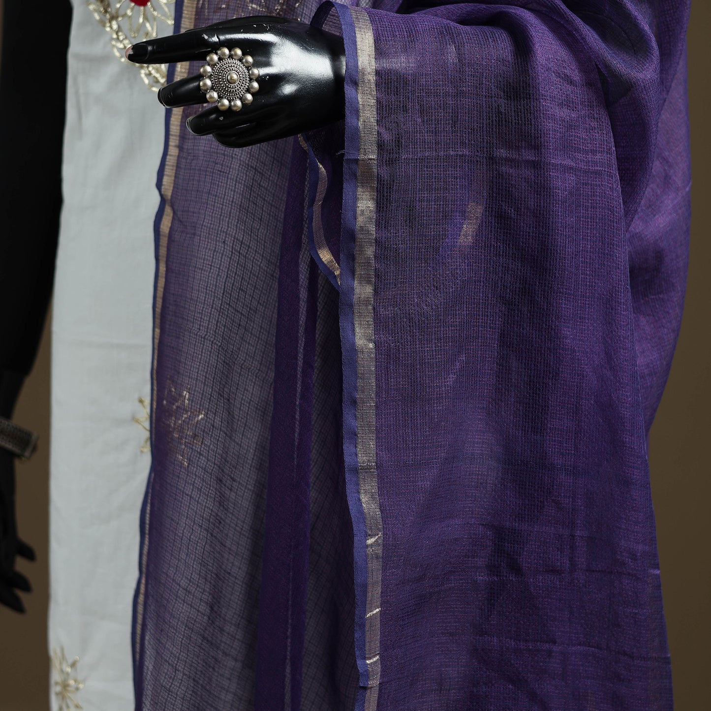 Plain Cotton Kota Doria Dupatta 39