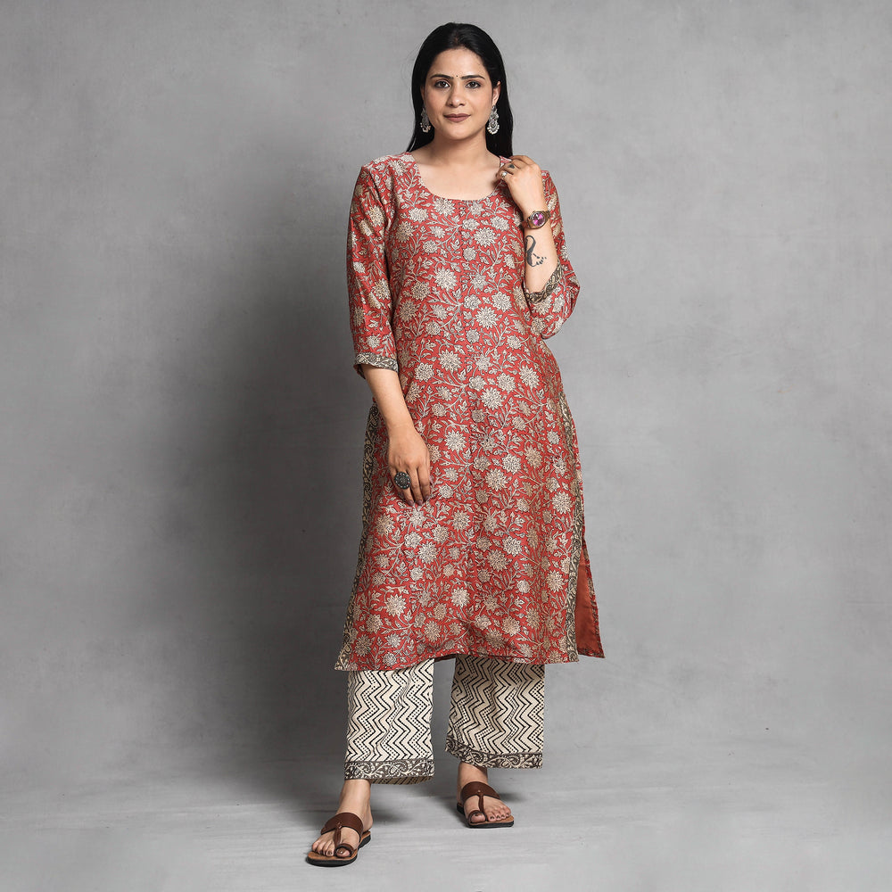 Bagru Kurta with Palazzo & Dupatta Set
