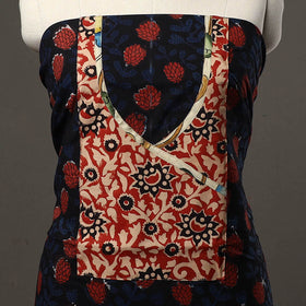 Blue - bagru cotton unstitched kurta material