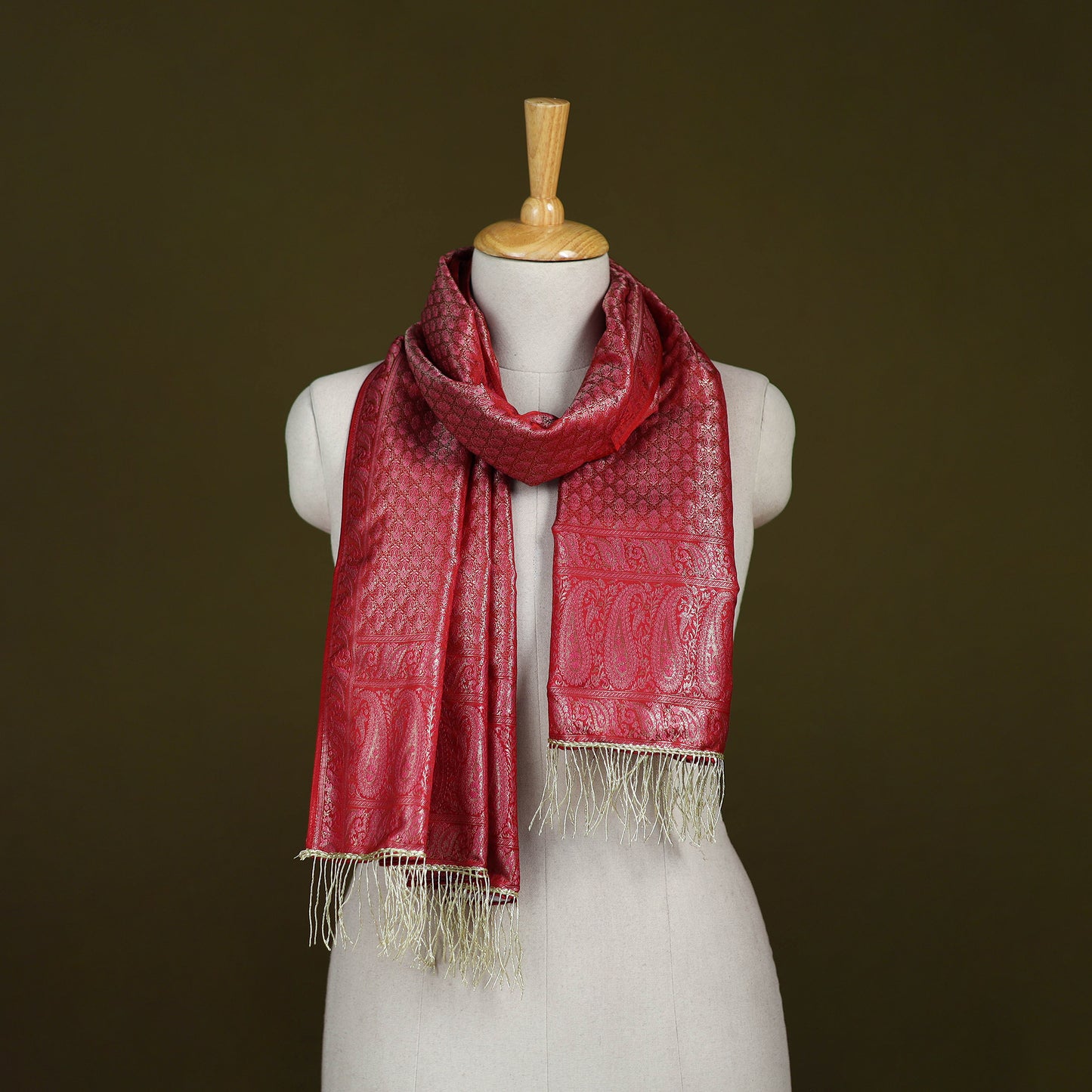 Handloom Banarasi Brocade Semi Silk Stole 04