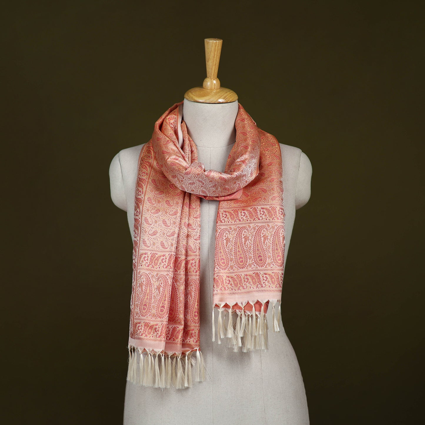 Handloom Banarasi Brocade Semi Silk Stole 02