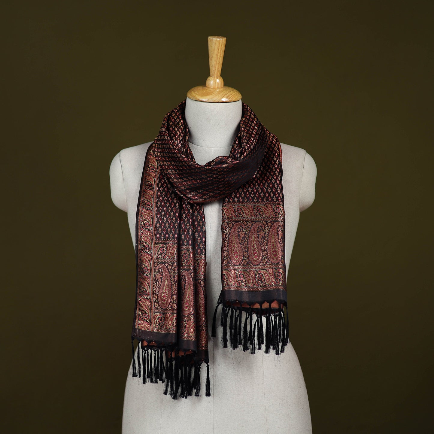Handloom Banarasi Brocade Semi Silk Stole 06