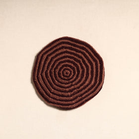 Brown - kumaun hand knitted woollen beret cap 33