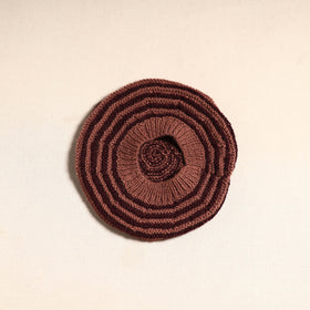 Brown - kumaun hand knitted woollen beret cap 33