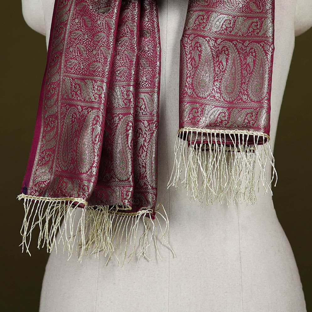 Handloom Banarasi Brocade Semi Silk Stole 09